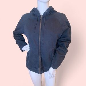 J Crew Women's Navy Blue Cropped Hoodie